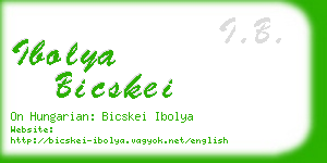 ibolya bicskei business card